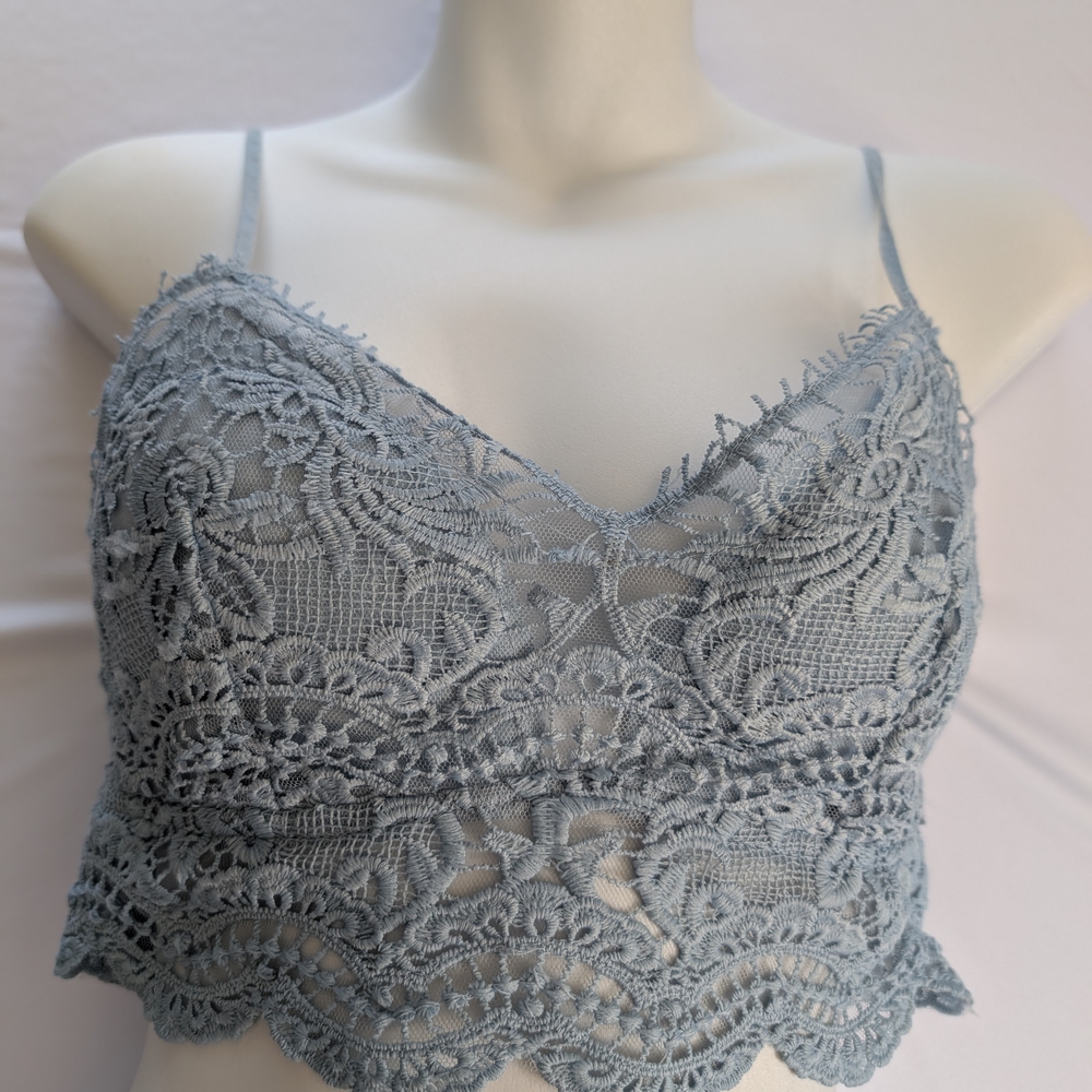 Love Tree Lace‎ Bralette in Light Blue